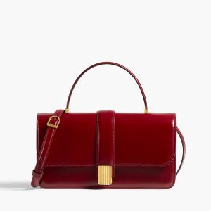 Khaite Blake Top Handle Bag in Oxblood
