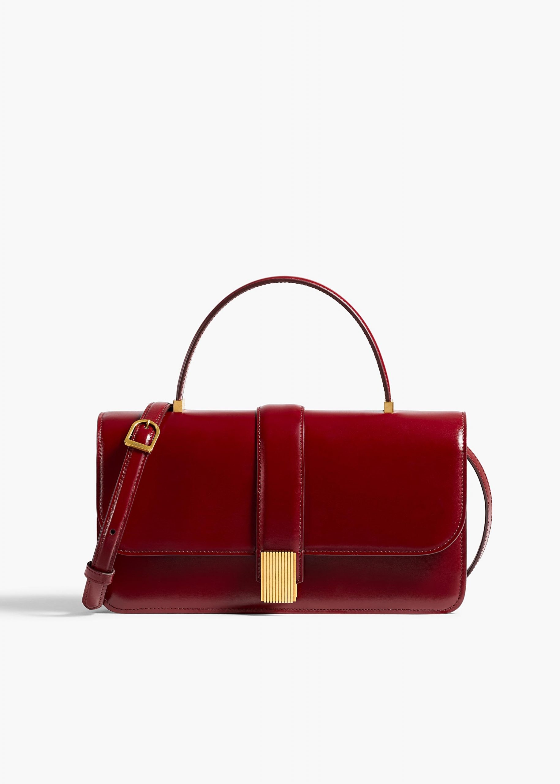 Khaite Blake Top Handle Bag in Oxblood