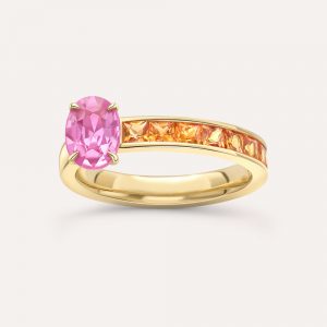 Dinny Hall Bit on the Side Pink & Orange Sapphire Ring