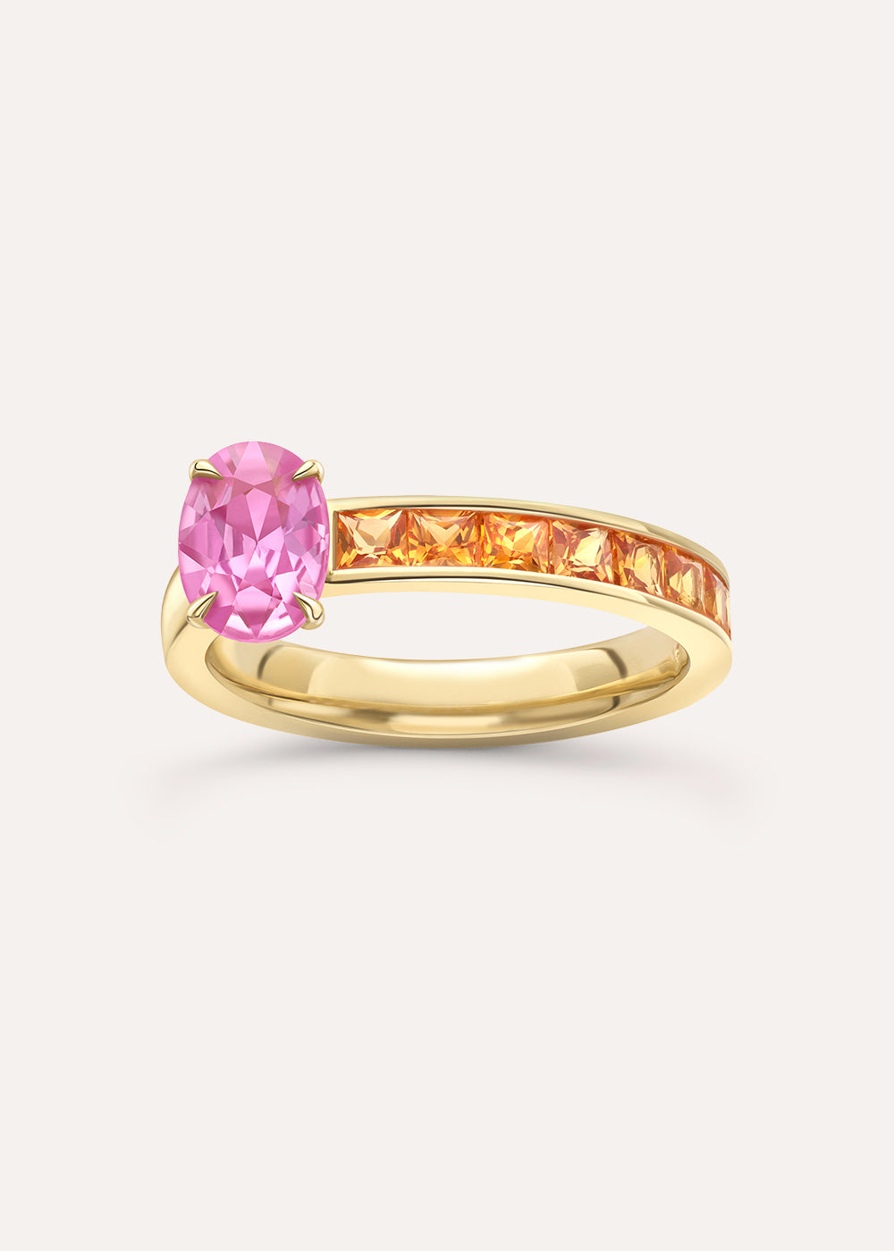 Dinny Hall Bit on the Side Pink & Orange Sapphire Ring