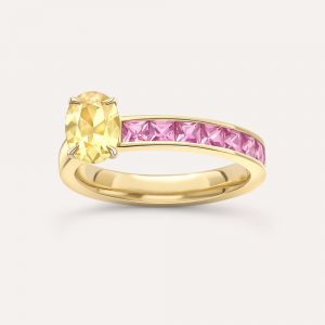 Dinny Hall Bit on the Side Yellow & Pink Sapphire Ring