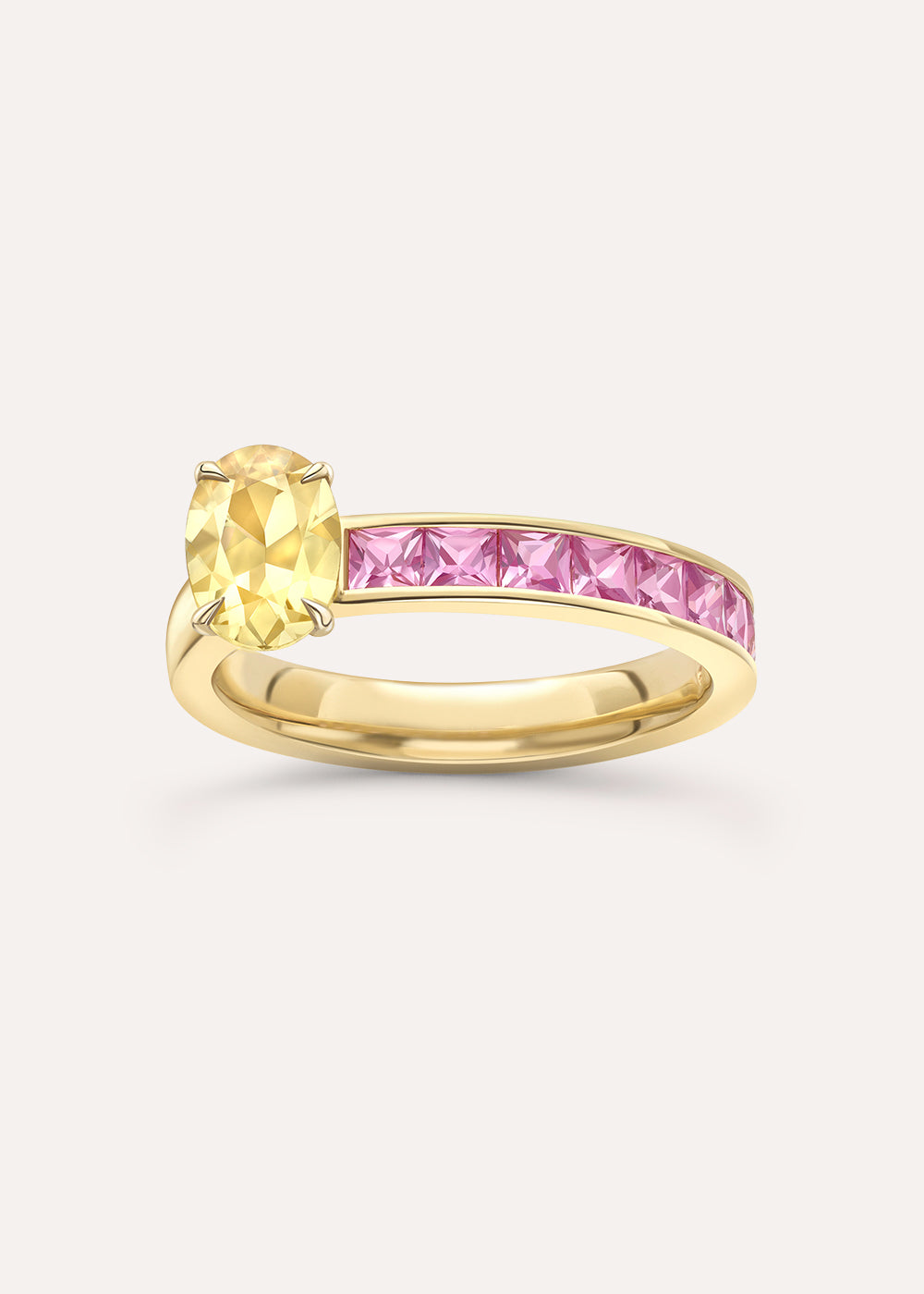 Dinny Hall Bit on the Side Yellow & Pink Sapphire Ring