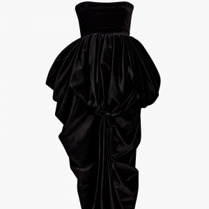 Khaite Bronte Dress in Black Velvet