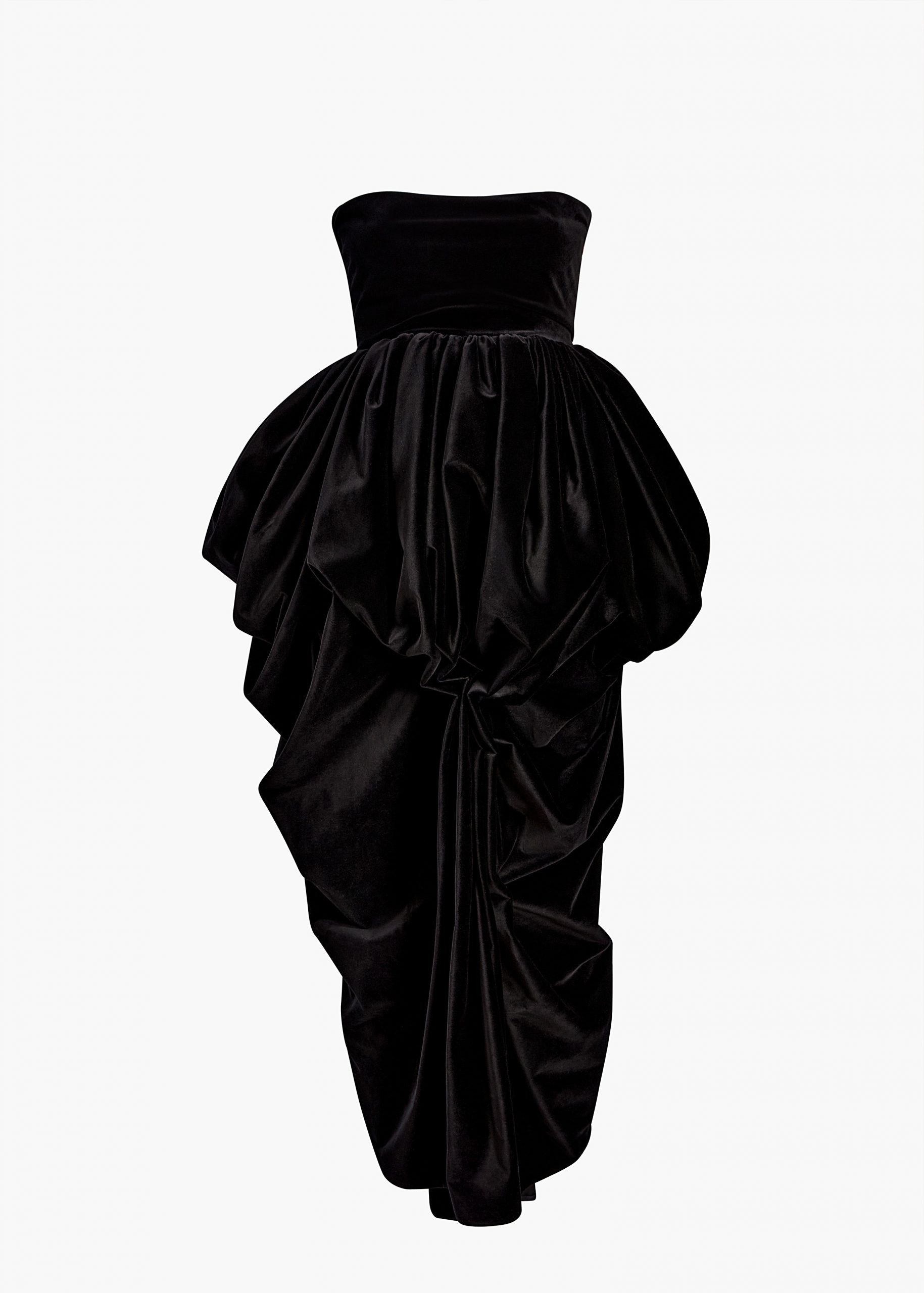 Khaite Bronte Dress in Black Velvet