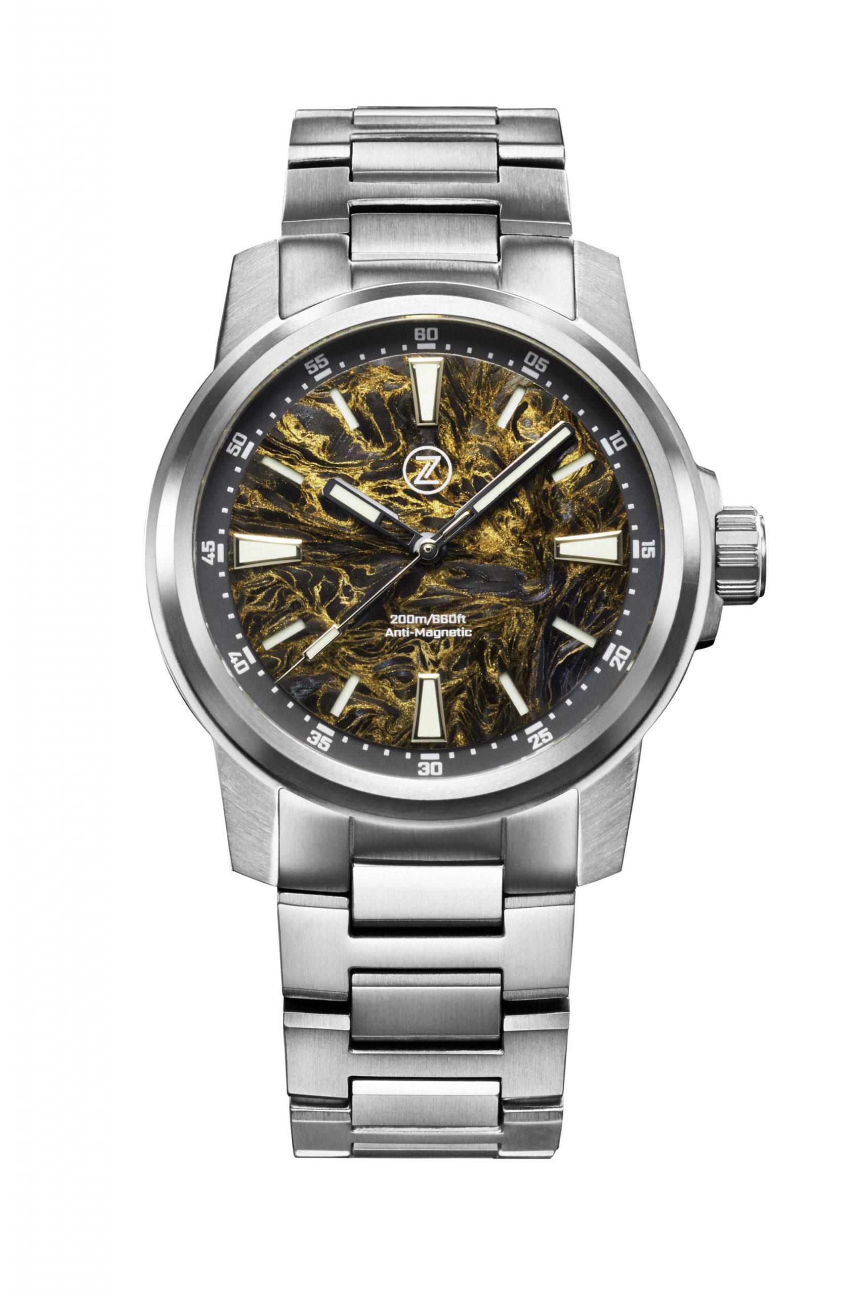Zelos Aurora Field 42mm Ti 'Gold Carbon'