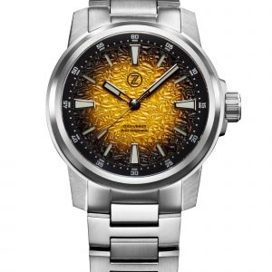 Zelos Aurora Field 42mm Ti 'Hammered Yellow'