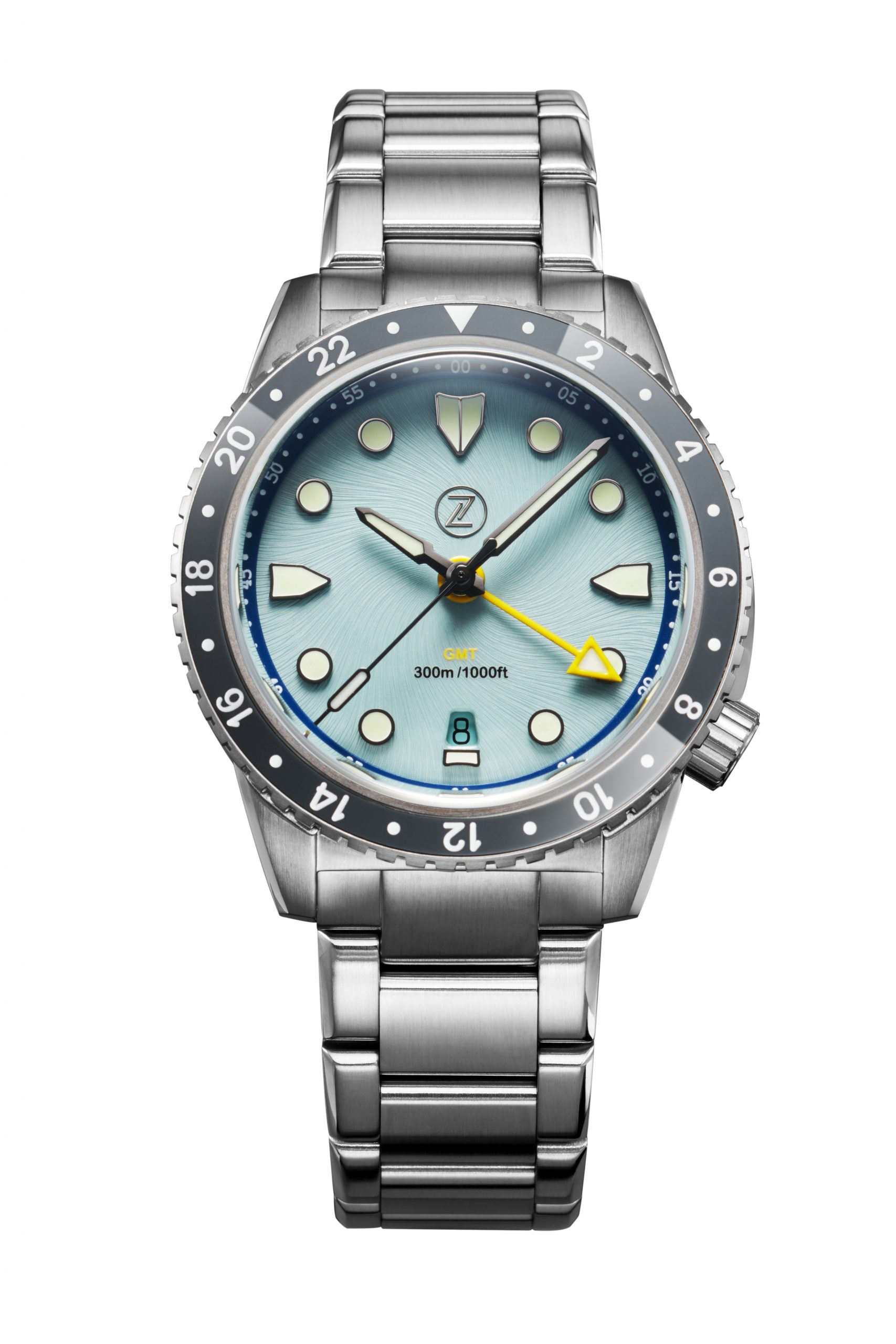 Zelos Mako 300m GMT 'Sky Blue'