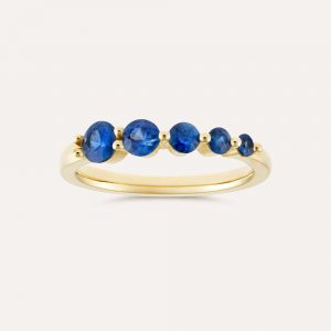 Dinny Hall Shuga Graduated Blue Sapphire Ring