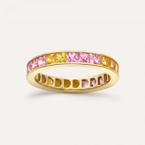 Dinny Hall Brightside Yellow & Pink Sapphire Eternity Ring