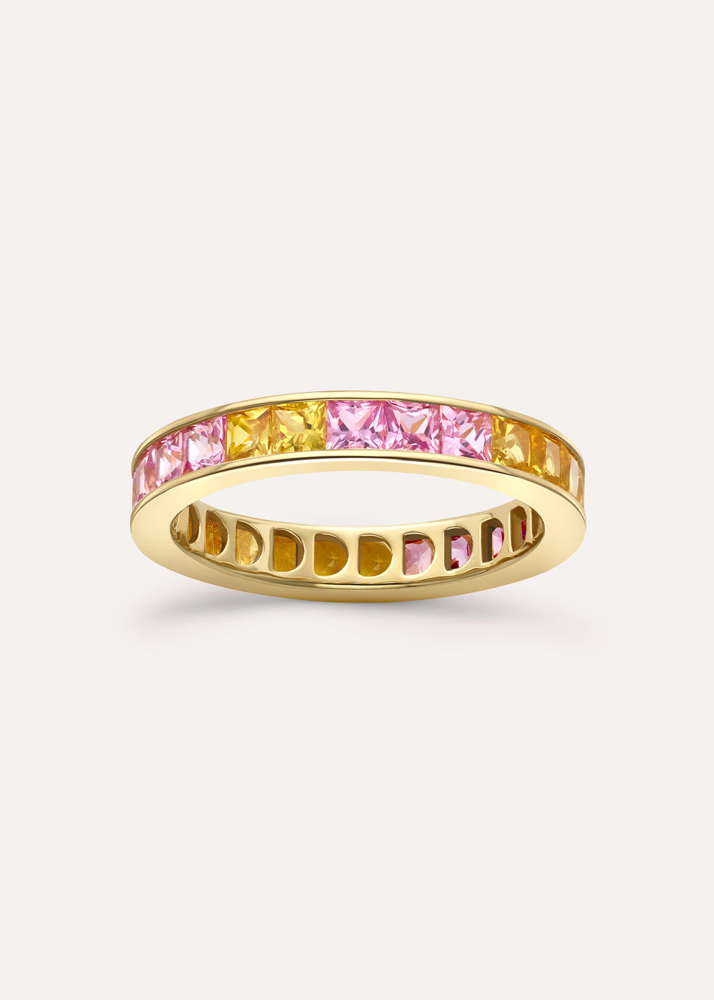 Dinny Hall Brightside Yellow & Pink Sapphire Eternity Ring