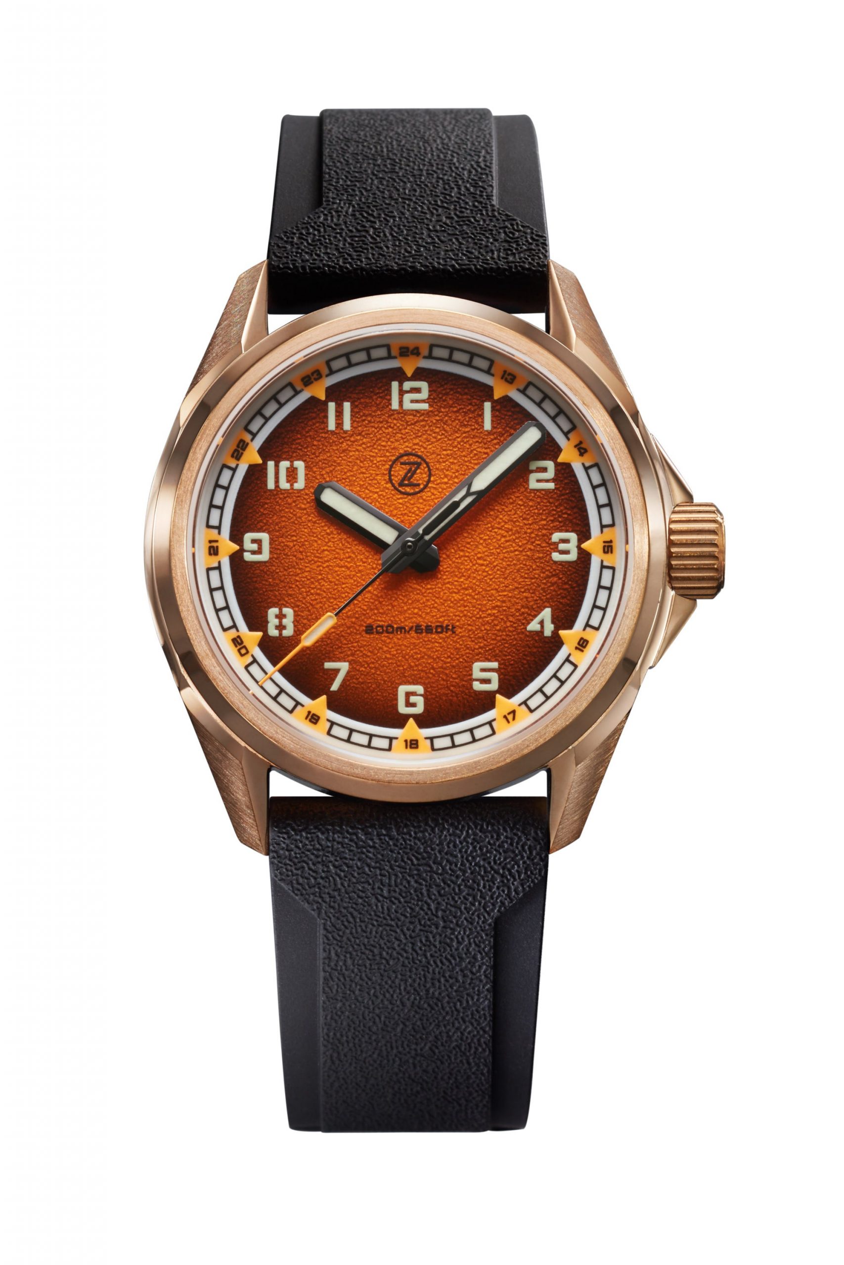 Zelos Swordfish Field 38mm Bronze 'Burnt Orange'