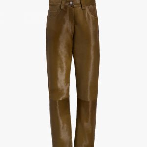 Khaite Callum Pant in Almond Haircalf