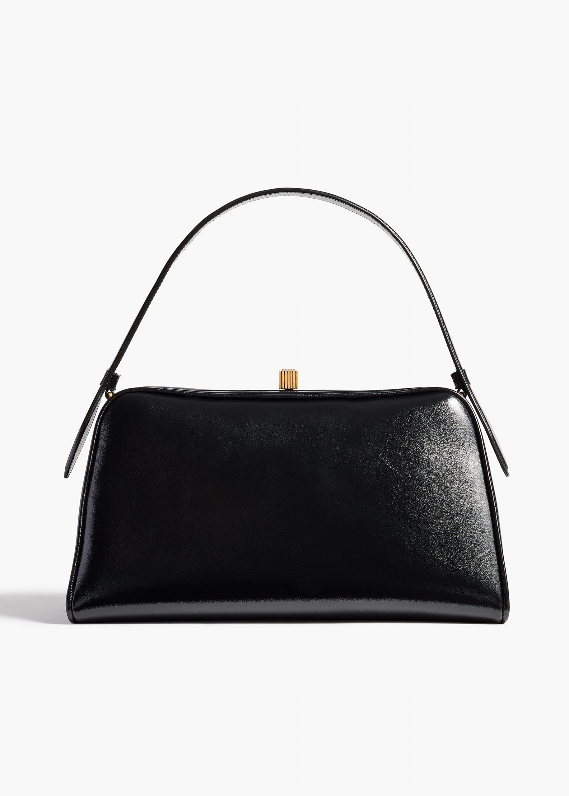 Khaite Cate Bag in Black Crackle Patent Leather
