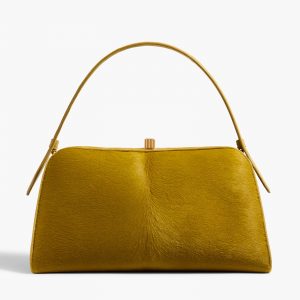Khaite Cate Bag in Golden Olive Haircalf