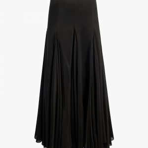 Khaite Coda Skirt in Black Silk Blend