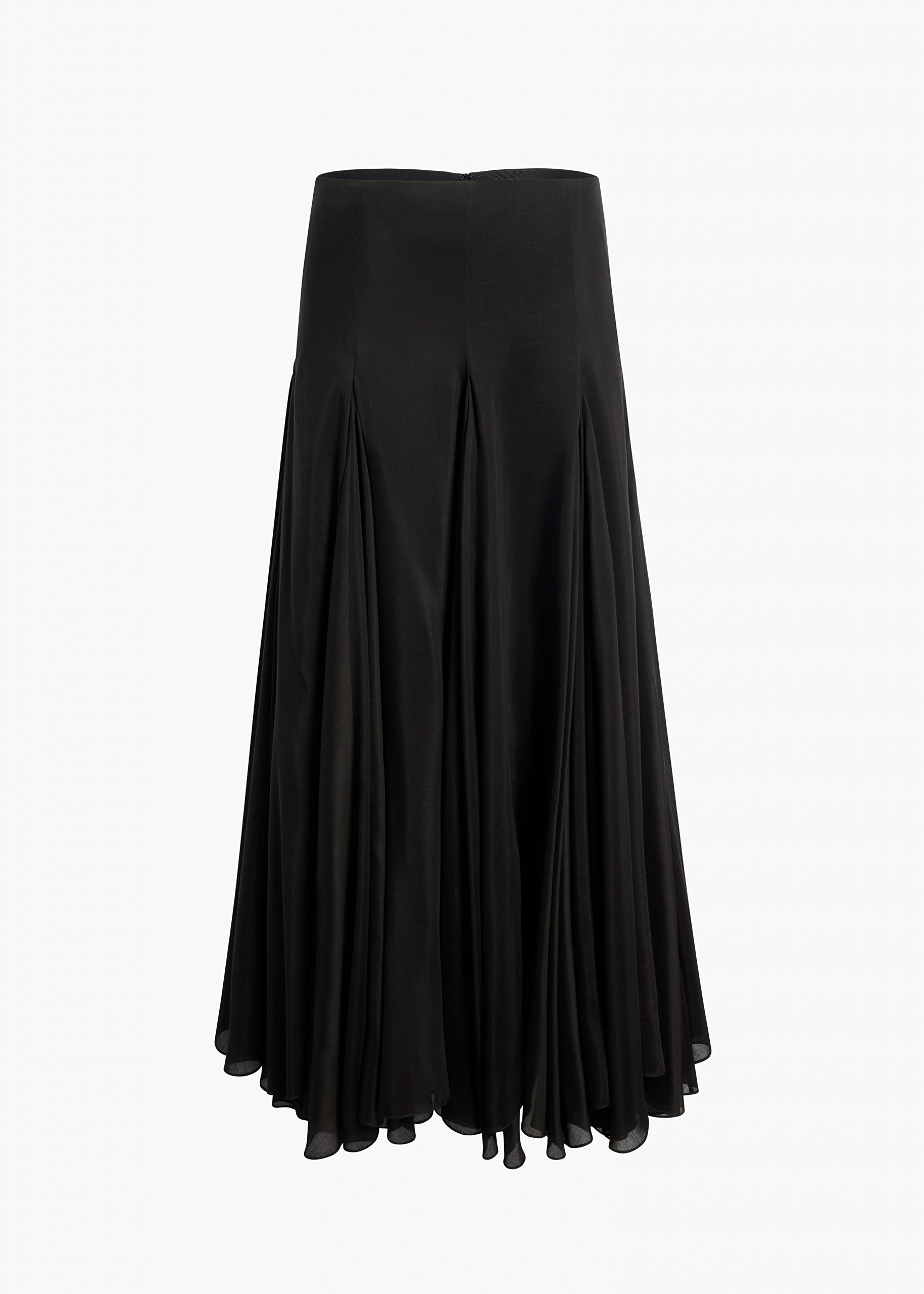 Khaite Coda Skirt in Black Silk Blend