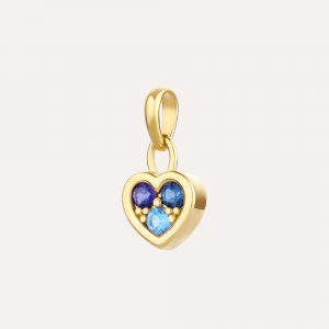 Dinny Hall Posie Topaz & Iolite Heart Charm