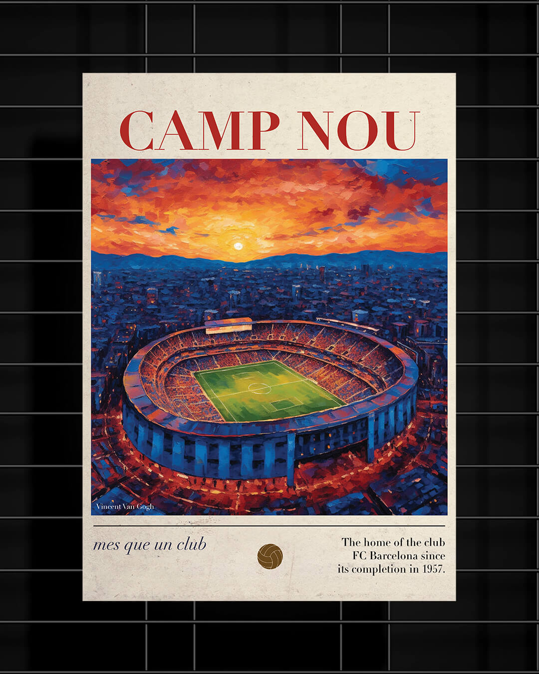 Shop Football Camp Van Gogh Poster - Poster