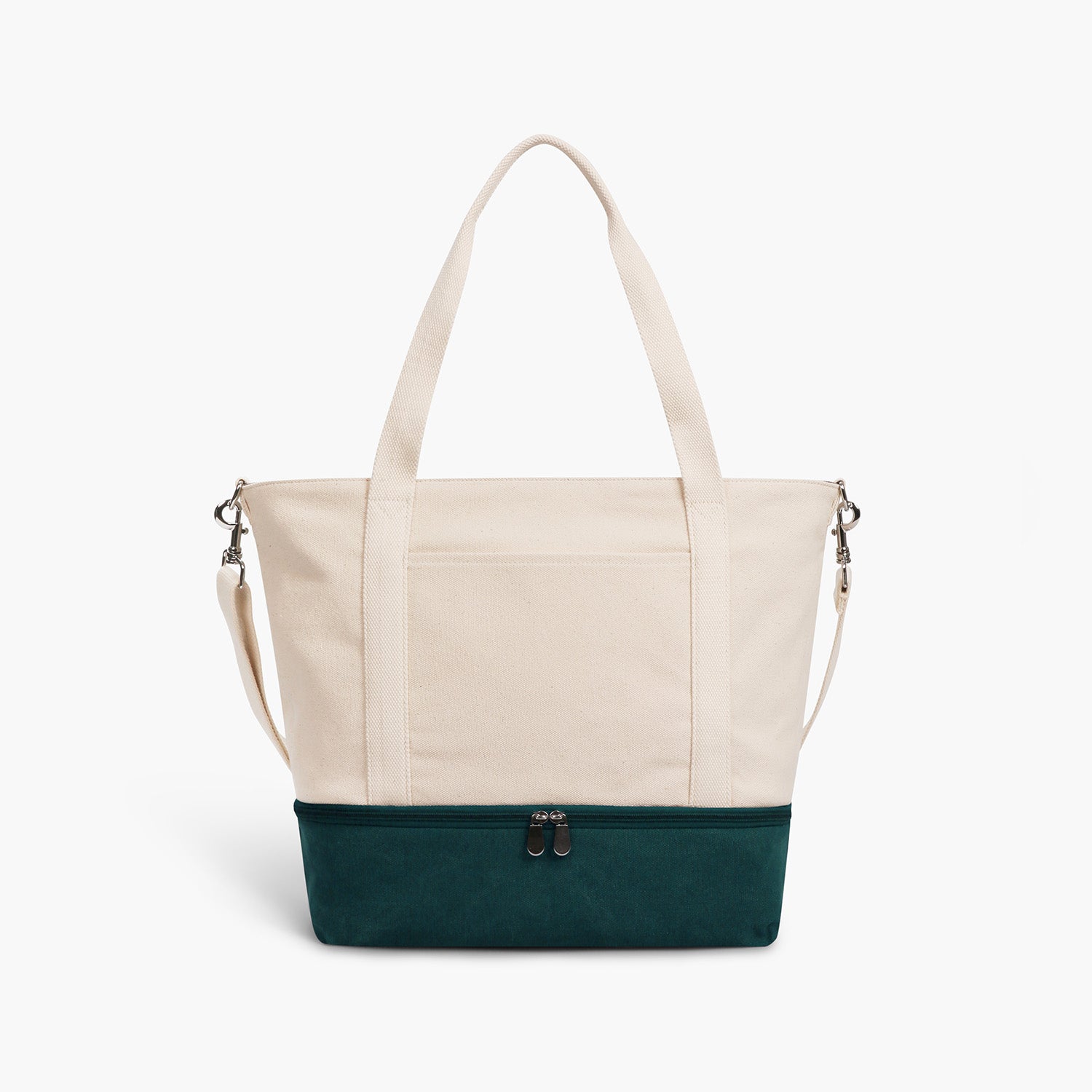 Loandsons Catalina Deluxe Tote - Eco Friendly Canvas - Dark Green Colorblock