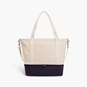 Loandsons Catalina Deluxe Tote - Eco Friendly Canvas - Deep Navy Colorblock