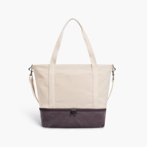Loandsons Catalina Deluxe Tote - Eco Friendly Canvas - Thistle Colorblock