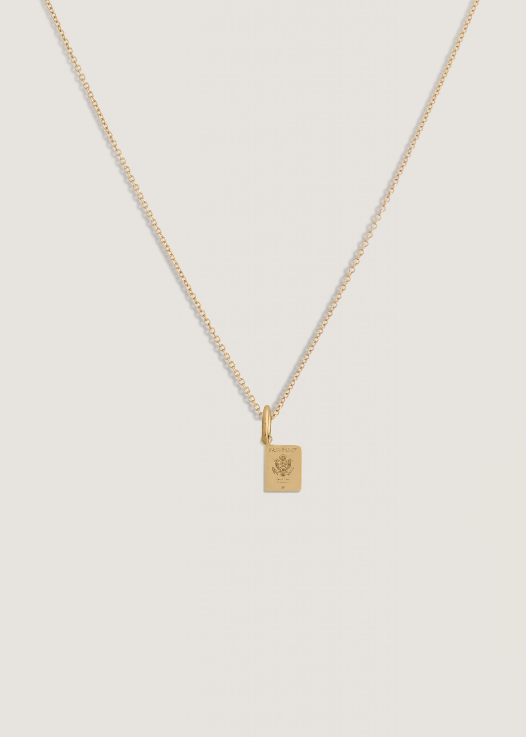 Kinn Studio Heritage Passport Charm Necklace