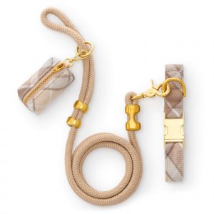 The Foggy Dog Andover Plaid Flannel Collar Walk Set
