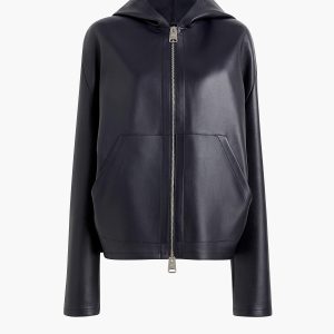 Khaite Darlo Jacket in Dark Navy Leather