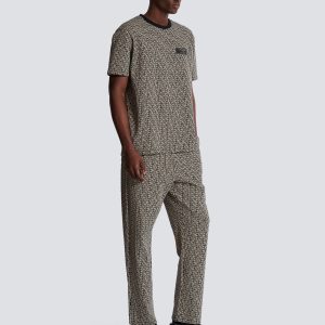 Balmain T-shirt en jacquard monogramme PB Labyrinthe