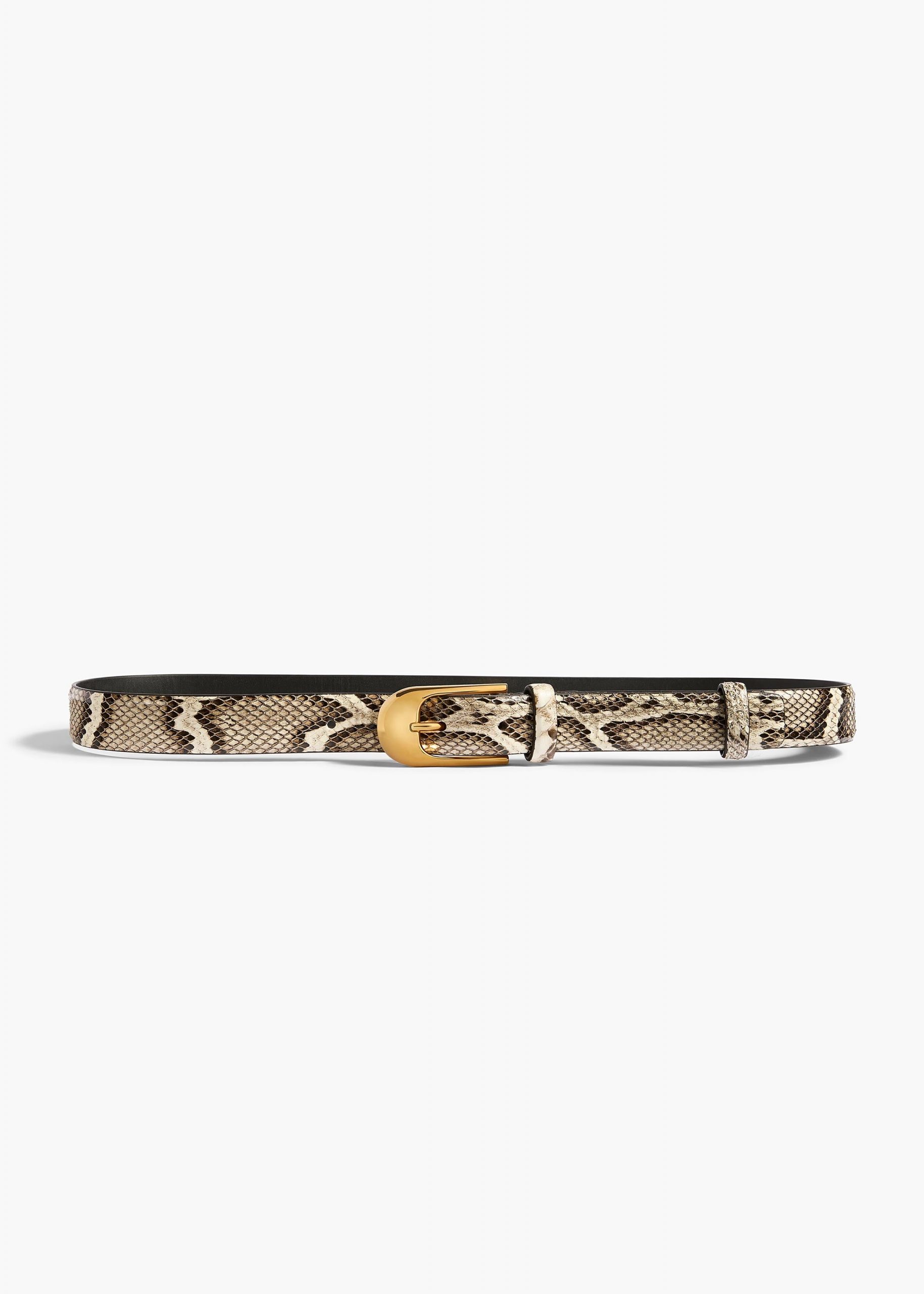 Khaite Dome Belt in Natural Python with Gold
