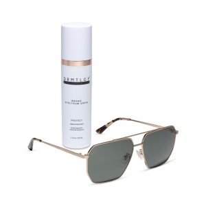 DIFF DRMTLGY - BERKELY + CHAMPAGNE GOLD + ALOE GREEN GRADIENT + POLARIZED SUNGLASSES