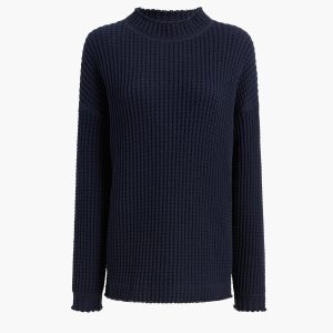 Khaite Dylan Top in Dark Navy Waffle