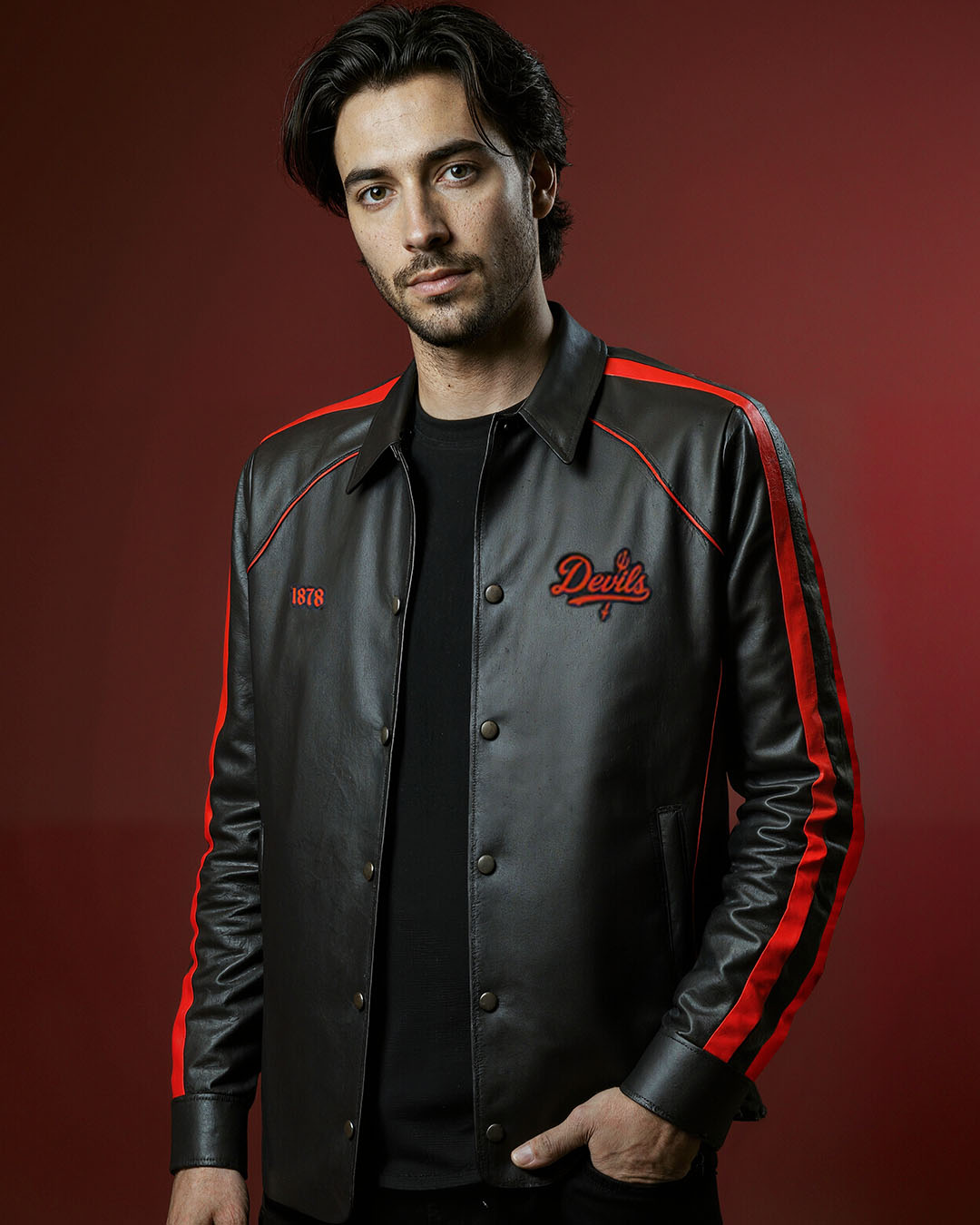 Shop Football Devils Pure Leather Jacket