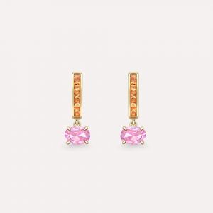 Dinny Hall Brightside Orange Sapphire & Pink Sapphire Drop Earrings