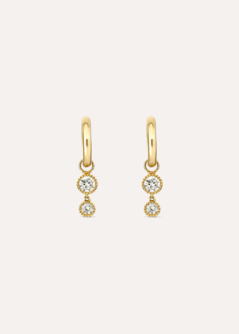 Dinny Hall Lab-Grown Diamond Double Diamond Charm Drop Earrings
