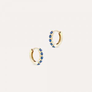 Dinny Hall Shuga Mini Blue Sapphire Huggie Hoop Earrings