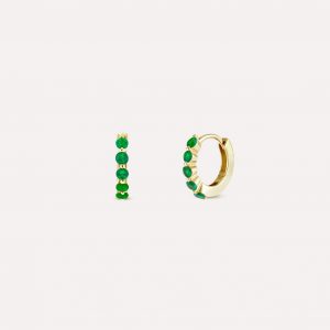 Dinny Hall Shuga Mini Tsavorite Huggie Hoop Earrings