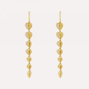 Dinny Hall Folded Heart Lab-Grown Diamond Column Drop Earrings