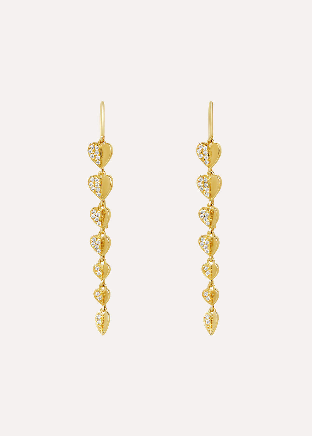 Dinny Hall Folded Heart Lab-Grown Diamond Column Drop Earrings