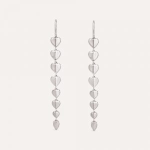 Dinny Hall Folded Heart Column Drop Earrings