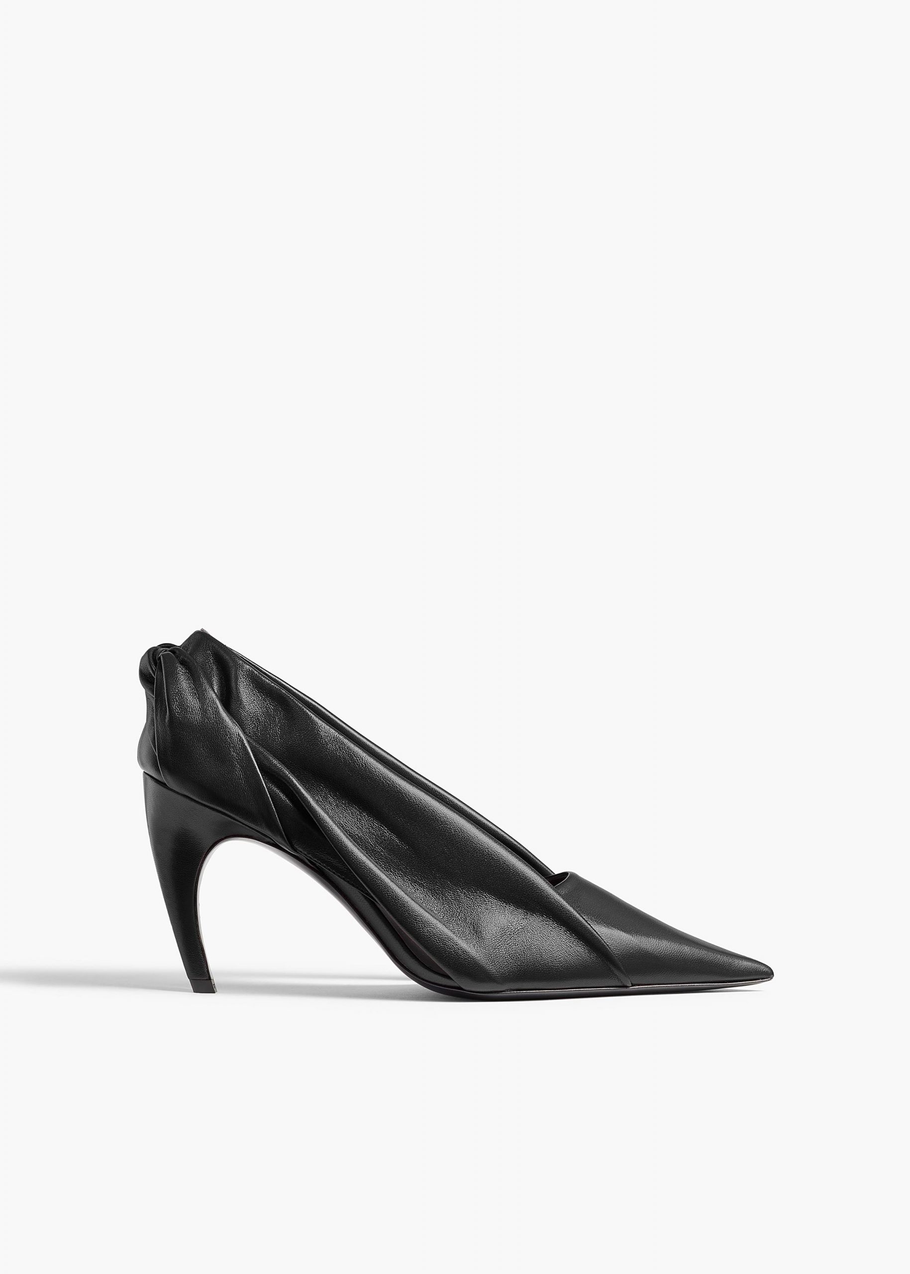 Khaite Eve Pump in Black Leather