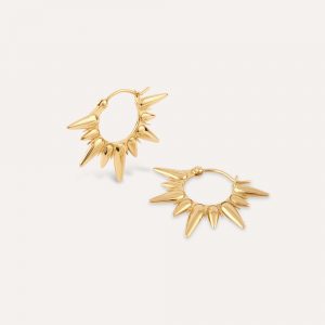 Dinny Hall Sunbeam Half Sun Click Hoop Earrings