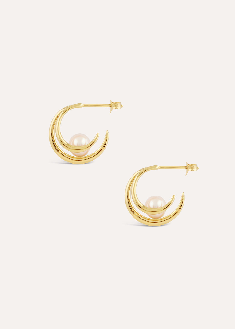 Dinny Hall Toro Pearl Double Hoop Earrings