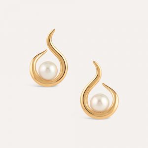 Dinny Hall Toro Pearl Twist Stud Earrings