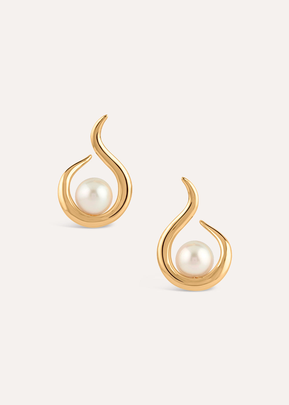 Dinny Hall Toro Pearl Twist Stud Earrings