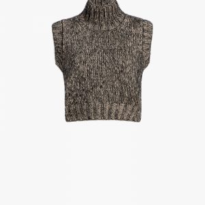 Khaite Fawn Top in Sepia and Black Multi
