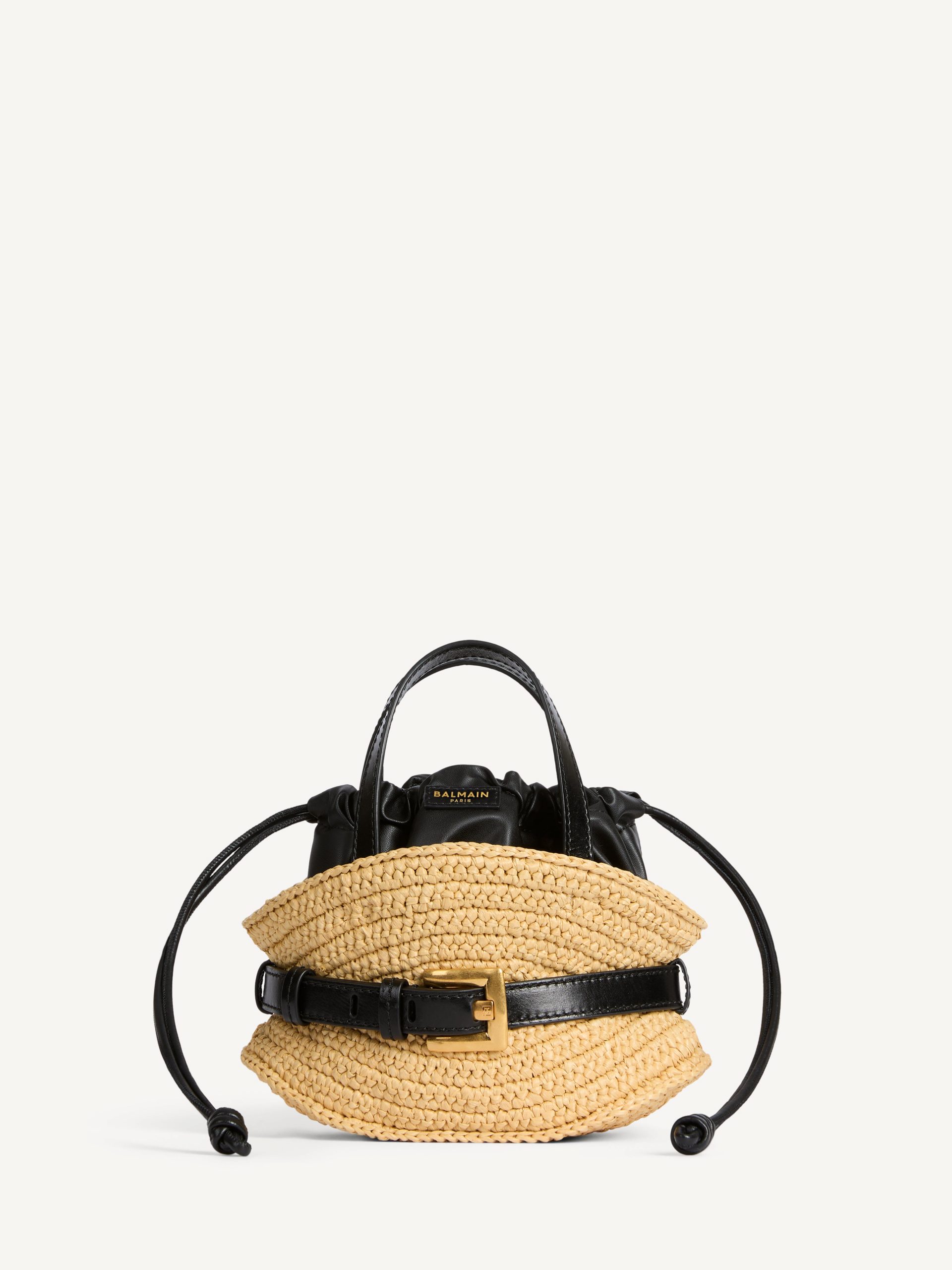 Balmain Sac Shuffle Mini en raphia