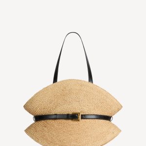 Balmain Sac Shuffle Medium en raphia