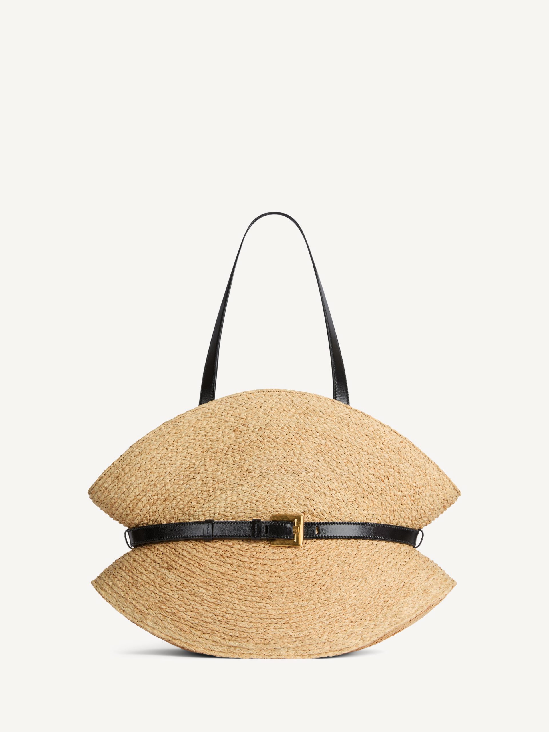 Balmain Sac Shuffle Medium en raphia