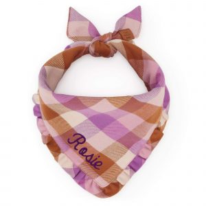 The Foggy Dog Bramble Flannel Ruffled Dog Bandana